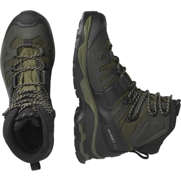 Botas Montaña Salomon Quest 4 GTX Hombre Verde Oliva | MX WUQH526